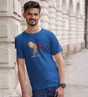 Even Tom Has A Valentine: (Blue) T-Shirt For Singles With Print