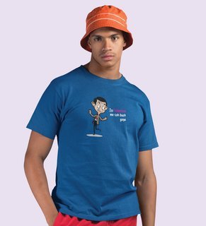 This Valentine I Am Safe: Sublimation Printed (Blue) T-Shirt For Singles