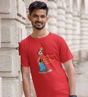 What's New? : Amazingly Printed (Red) T-Shirt For Singles