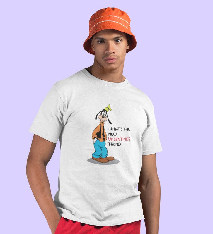 What's New? : Amazingly Printed (white) T-Shirt For Singles