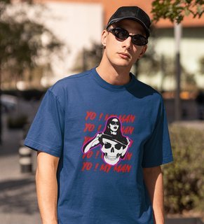 Lover's Paradise: Sublimation Printed (Blue) T-Shirt For Singles
