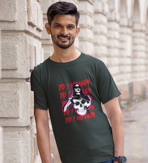 Lover's Paradise: Sublimation Printed (Green) T-Shirt For Singles