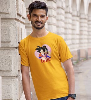 Love Is In Air: Amazingly Printed (yellow) T-Shirt For Singles