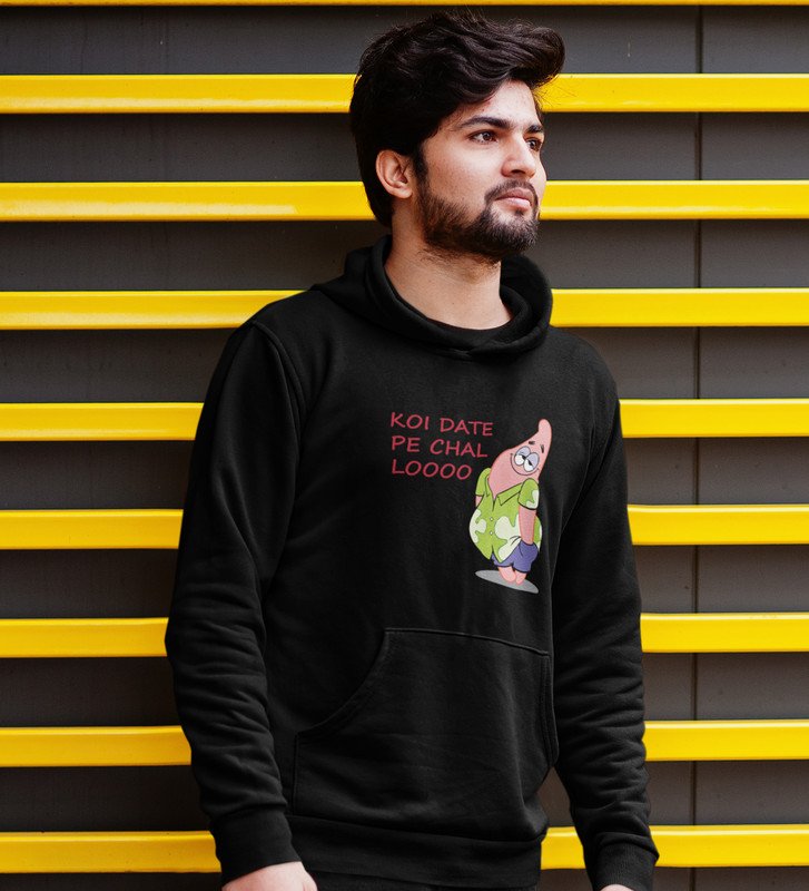 Take Me Out For Date: Amazing Printed (black) Hoodies For Singles