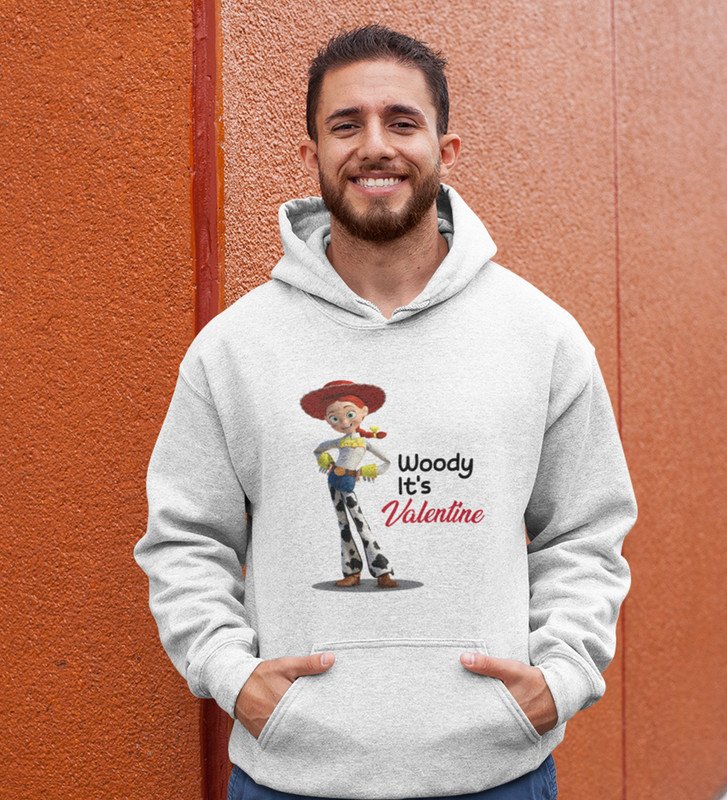 It's Valentine Baby: (white) Hoodies For Singles
