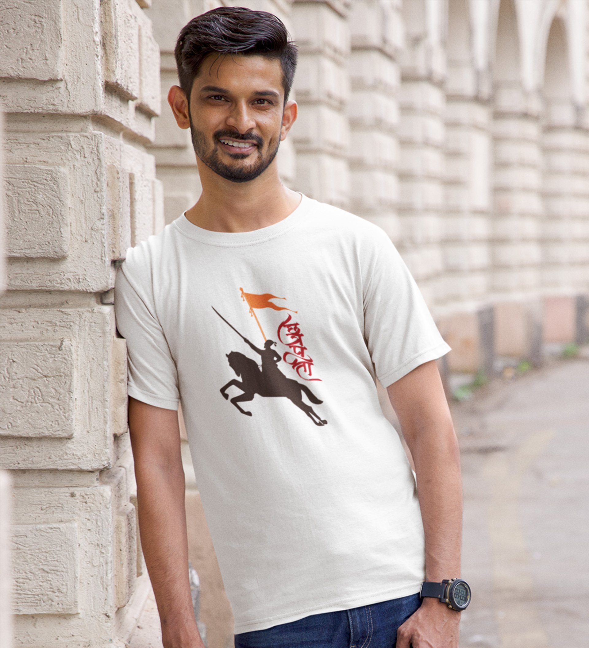 The Warrior King Cotton Printed Half Sleeve T-hirt