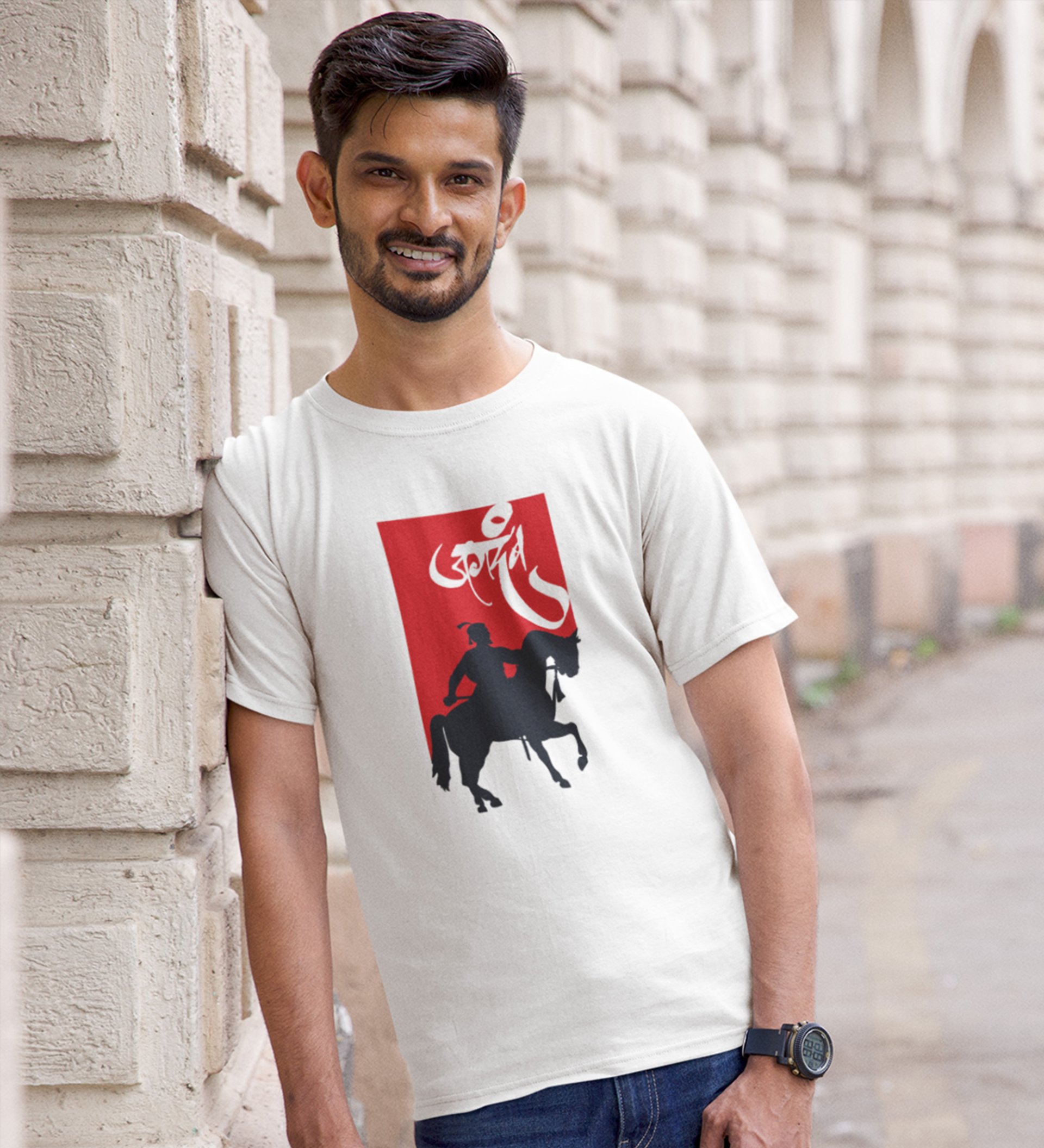 The Fierceful King Combed Cotton Printed Half Sleeve T-hirt