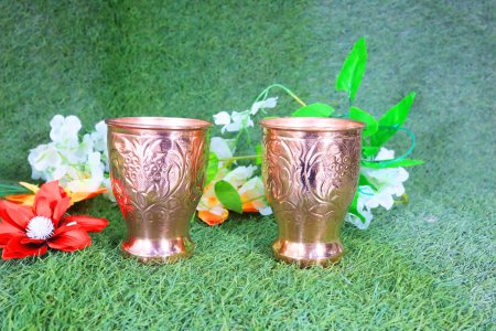 Royal coppered glass- home and decore beautiful Vibrant handmde object - usable - Gifting Items Ideal for All Occasions