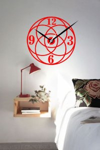 Intersecting Circles Based Clock - Suitable For The Decoration Of A House - Foremost Gifting Material for Your Friends, Relatives and Close Ones