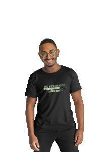 Be Stronger, Please Wait, (BG Green), Round Neck Gym Tshirt (Black Tshirt) - Clothes for Gym Lovers - Suitable for Gym Going Person - Foremost Gifting Material for Your Friends and Close Ones