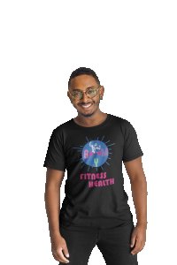 Gym, Fitness Health, Round Neck Gym Tshirt (White Tshirt) - Clothes for Gym Lovers - Foremost Gifting Material for Your Friends and Close Ones