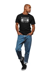 Fitness, Exercise Saved My Life,(BG White) Round Neck Gym Tshirt (White Tshirt) - Clothes for Gym Lovers - Suitable for Gym Going Person - Foremost Gifting Material for Your Friends and Close Ones