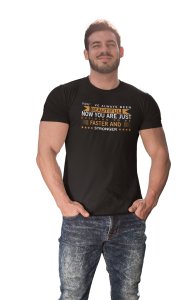 You've Always Been Beautiful, (BG Orange and White), Round Neck Gym Tshirt (Black Tshirt) - Clothes for Gym Lovers - Suitable for Gym Going Person - Foremost Gifting Material for Your Friends and Close Ones