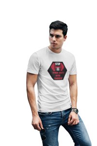 Stop, Fitness Health, Saying Tomorrow, Round Neck Gym Tshirt (White Tshirt) - Clothes for Gym Lovers - Suitable for Gym Going Person - Foremost Gifting Material for Your Friends and Close Ones