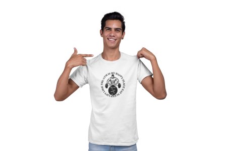 The Gym Is Like Home To Me, Round Neck Gym Tshirt (White Tshirt) - Clothes for Gym Lovers - Suitable for Gym Going Person - Foremost Gifting Material for Your Friends and Close Ones