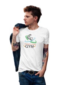 Fitness Claus, Gym, Round Neck Gym Tshirt (White Tshirt) - Clothes for Gym Lovers - Suitable for Gym Going Person - Foremost Gifting Material for Your Friends and Close Ones