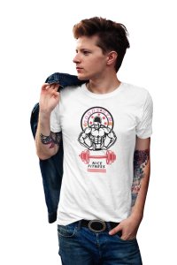 Goods Gym, Nice Fitness, Round Neck Gym Tshirt (White Tshirt) - Clothes for Gym Lovers - Suitable for Gym Going Person - Foremost Gifting Material for Your Friends and Close Ones