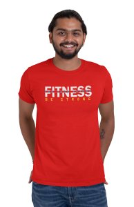 Fitness For Your Future, Round Neck Gym Tshirt (Red Tshirt) - Foremost Gifting Material for Your Friends and Close Ones