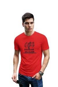 Fitness Health, Round Neck Gym Tshirt (Red Tshirt) - Foremost Gifting Material for Your Friends and Close Ones