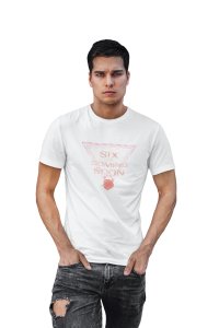 Six Pack Coming Soon, Scribbled letters, Round Neck Gym Tshirt (White Tshirt) - Clothes for Gym Lovers - Foremost Gifting Material for Your Friends and Close Ones
