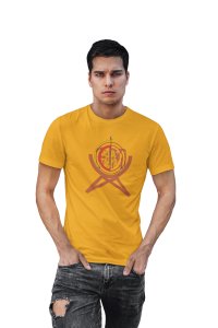 Target Board Round Neck Gym Tshirt (Yellow Tshirt) - Clothes for Gym Lovers - Suitable for Gym Going Person - Foremost Gifting Material for Your Friends and Close Ones