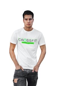 Crossfit, No Pain, No Gain Round Neck Gym Tshirt (White Tshirt) - Clothes for Gym Lovers - Foremost Gifting Material for Your Friends and Close Ones