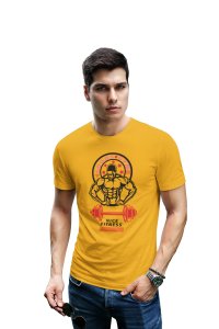 Goods Gym, Nice Fitness, Round Neck Gym Tshirt (Yellow Tshirt) - Clothes for Gym Lovers - Suitable for Gym Going Person - Foremost Gifting Material for Your Friends and Close Ones