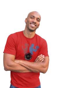 Good Health On, Fitness Club, No Pain, Gain, Round Neck Gym Tshirt (Red Tshirt) - Clothes for Gym Lovers - Suitable for Gym Going Person - Foremost Gifting Material for Your Friends and Close Ones