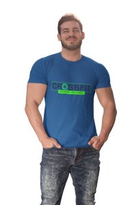 Crossfit, No Pain, No Gain Round Neck Gym Tshirt - Clothes for Gym Lovers (Blue Tshirt) - Suitable for Gym Going Person - Foremost Gifting Material for Your Friends and Close Ones