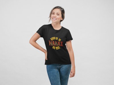 Naraz - Line Art for Female - Half Sleeves T-shirt