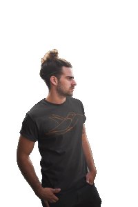 Bird - Line Art for Male - Half Sleeves T-shirt