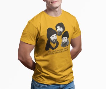 Dosto ka Sath - Yellow - The Ertugrul Ghazi - 100% cotton t-shirt for Men with soft feel and a stylish cut