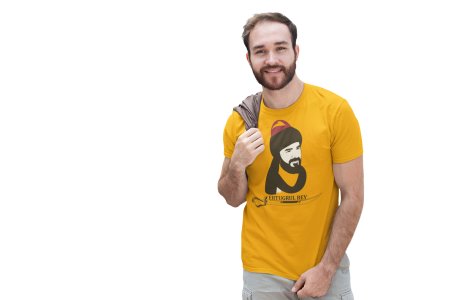 Ertugrul Bey Sword - Yellow - The Ertugrul Ghazi - 100% cotton t-shirt for Men with soft feel and a stylish cut