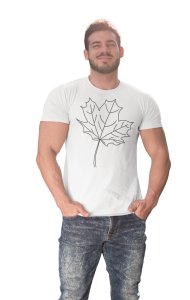 Petal - Line Art for Male - Half Sleeves T-shirt