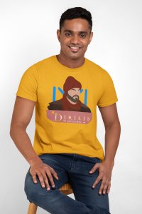 Dirilis - Illustration - Yellow - The Ertugrul Ghazi - 100% cotton t-shirt for Men with soft feel and a stylish cut
