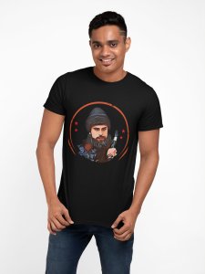 Turgut alp - Character Illustration - Black - The Ertugrul Ghazi - 100% cotton t-shirt for Men with soft feel and a stylish cut