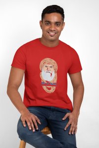 Ibn-UL-ARABI Illustration - Red - The Ertugrul Ghazi - 100% cotton t-shirt for Men with soft feel and a stylish cut