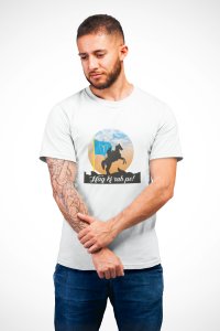 Haq ki Raah pe - White - The Ertugrul Ghazi - 100% cotton t-shirt for Men with soft feel and a stylish cut