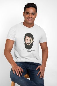 Majlumo ki Awaj banenge - White - The Ertugrul Ghazi - 100% cotton t-shirt for Men with soft feel and a stylish cut