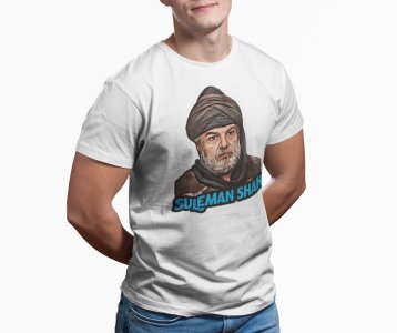 Suleman Shah - White - The Ertugrul Ghazi - 100% cotton t-shirt for Men with soft feel and a stylish cut
