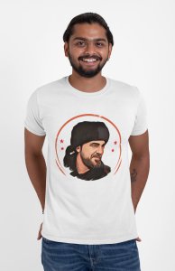 Ertgrul ghazzi - Character Illustration - White - The Ertugrul Ghazi - 100% cotton t-shirt for Men with soft feel and a stylish cut