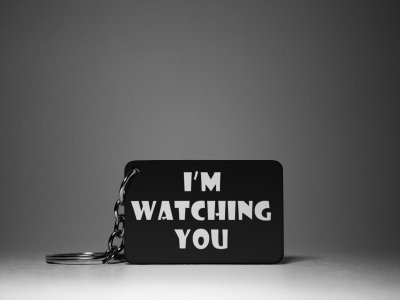 I'M Watching You -Black -Designable Dialogues Keychain (Combo Set Of 2)
