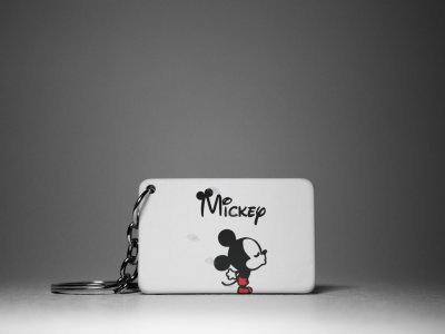 Mickey And Minnie- Couple Keychain -White -Valentine's Special Keychains(Pack Of 2)
