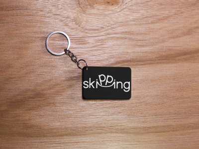 Skipping - Black -Designable Dialogues Keychain (Combo Set Of 2)