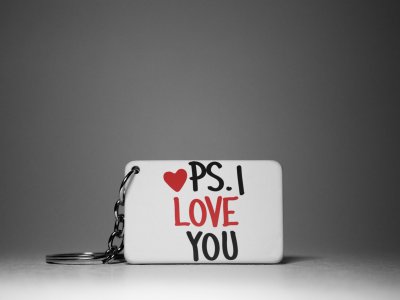 Ps. I Love You -White -Valentine's Special Keychains(Pack Of 2)