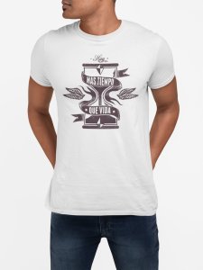 Mas Tiempo Graphic art t-shirt illustration - printed Fun and lovely - Family things - Comfy tees for Men