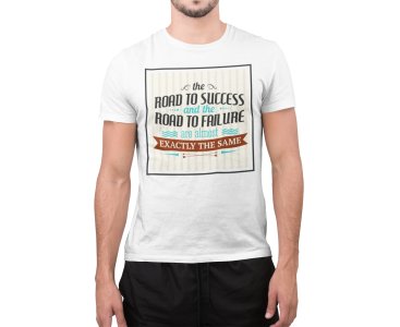 Road to success - White - printed T-shirts - Men's stylish clothing - Cool tees for boys