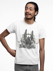 Dark creature - White - printed T-shirts - Men's stylish clothing - Cool tees for boys