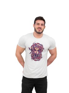 Colourful Illustration - White- printed T-shirts - Men's stylish clothing - Cool tees for boys