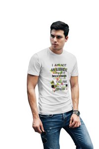 Im drunk printed White T-shirts - Men's stylish clothing - Cool tees for boys